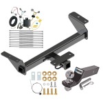 Custom Fit Trailer Hitch Wiring Harness (Plug & Play) 2" Drop Ball-Mount w/ Pin/Clip 2" Chrome Ball Installation Hardware Installation Instructions 84238 118685 21536 Reese Trailer Tow Hitch 16-23 Toyota Tacoma Complete Package Wiring and 2 Reese Trailer Tow Hitch For 16-23 Toyota Tacoma Complete Package w/ Wiring and 2" Ball
