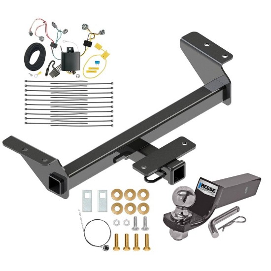 Custom Fit Trailer Hitch Wiring Harness (Plug & Play) 2" Drop Ball-Mount w/ Pin/Clip 2" Chrome Ball Installation Hardware Installation Instructions 84238 118685 21536 Reese Trailer Tow Hitch 16-23 Toyota Tacoma Complete Package Wiring and 2 Reese Trailer Tow Hitch For 16-23 Toyota Tacoma Complete Package w/ Wiring and 2" Ball