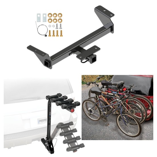 Custom Fit Trailer Hitch 4 Bike Carrier Installation Hardware Installation Instructions 84238 63124 Reese Towpower Trailer Hitch 4 Bike Rack 16-23 Toyota Tacoma All Styles Approved Recreational Offroad Use Carrier Adult Woman or Child Bicycles Foldable 1 Trailer Hitch w/ 4 Bike Rack For 16-23 Toyota Tacoma All Styles Approved for Recreational & Offroad Use Carrier for Adult Woman or Child Bicycles Foldable