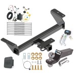 Custom Fit Trailer Hitch Wiring Harness (Plug & Play) 2" Drop Ball-Mount w/ Pin/Clip 2" Chrome Ball Security Lock Pin Rubber Hitch Plug Cover Installation Hardware Installation Instructions 84238 118678 21536 7054430 7000600 Reese Trailer T Reese Trailer Tow Hitch For 16-23 Toyota Tacoma Deluxe Package Wiring 2" Ball and Lock