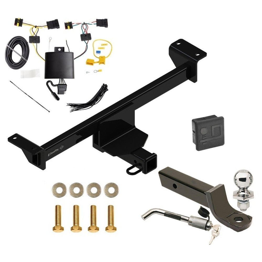 Custom Fit Trailer Hitch Wiring Harness (Plug & Play) 2" Drop Ball-Mount w/ Locking Pin/Clip 2" Chrome Ball Rubber Hitch Plug Cover Installation Hardware Installation Instructions 84240 118796 7005111 7010 Reese Towpower Trailer Tow Hitch 19 Reese Trailer Tow Hitch For 19-24 Infiniti QX50 Deluxe Package Wiring 2" Ball Mount and Lock