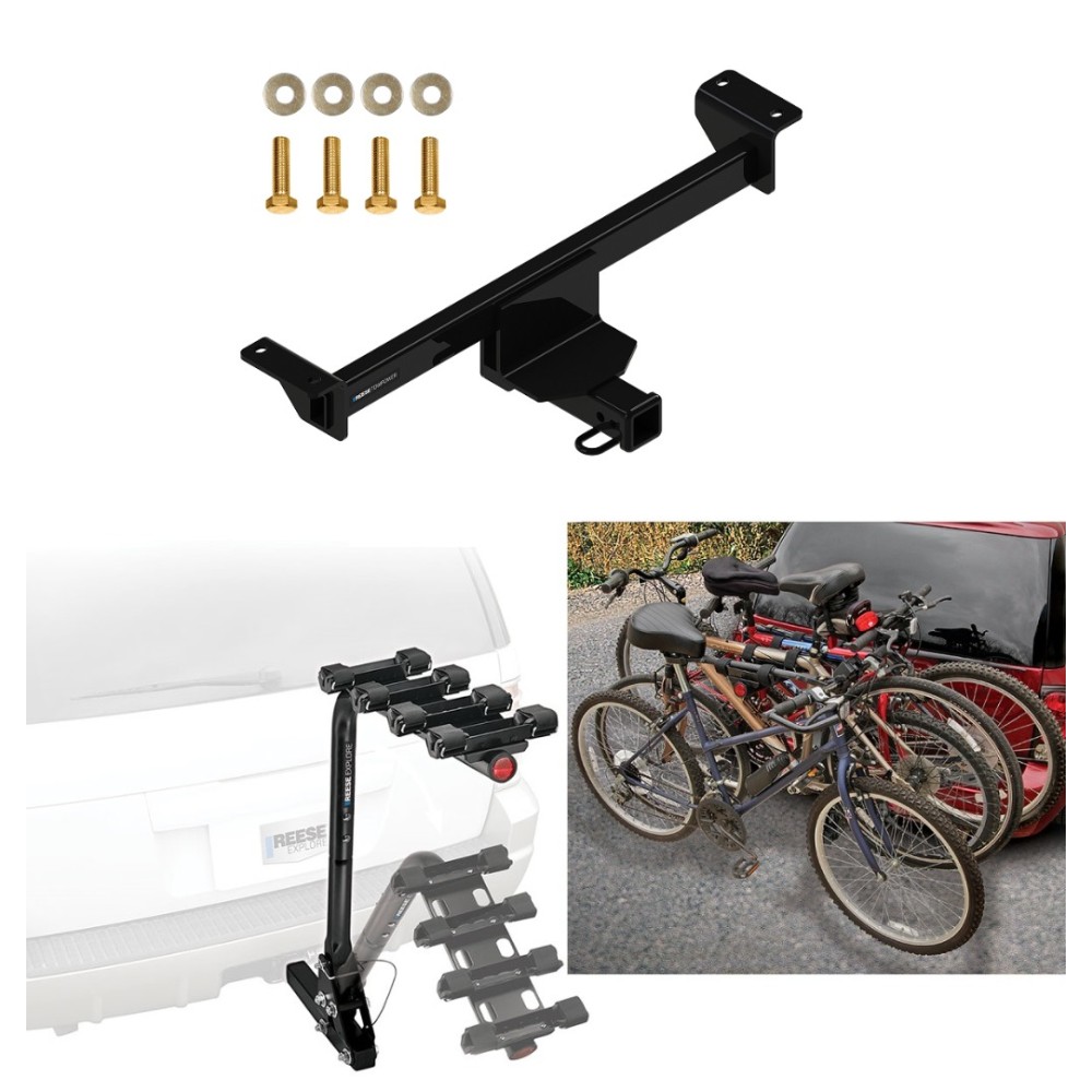 Custom Fit Trailer Hitch 4 Bike Carrier Installation Hardware Installation Instructions 84240 63124 Reese Towpower Trailer Hitch 4 Bike Rack 2019-2022 Infiniti QX50 All Styles Approved Recreational Offroad Use Carrier Adult Woman or Child Bicycles Foldab Trailer Hitch w/ 4 Bike Rack For 2019-2024 Infiniti QX50 All Styles Approved for Recreational & Offroad Use Carrier for Adult Woman or Child Bicycles Foldable