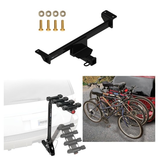 Custom Fit Trailer Hitch 4 Bike Carrier Installation Hardware Installation Instructions 84240 63124 Reese Towpower Trailer Hitch 4 Bike Rack 2019-2022 Infiniti QX50 All Styles Approved Recreational Offroad Use Carrier Adult Woman or Child Bicycles Foldab Trailer Hitch w/ 4 Bike Rack For 2019-2024 Infiniti QX50 All Styles Approved for Recreational & Offroad Use Carrier for Adult Woman or Child Bicycles Foldable