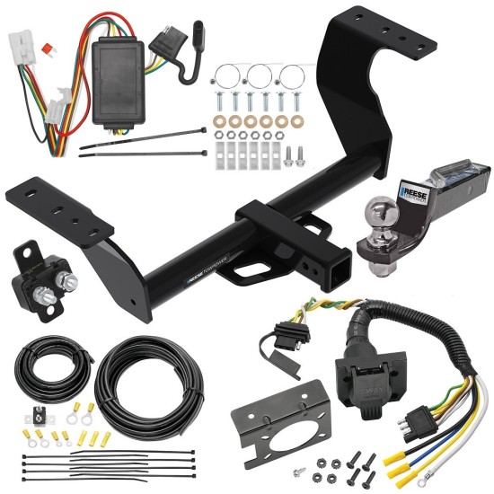 Trailer Hitch Tow Package w/ 7-Way RV Wiring For 19-24 Subaru Forester w/ 2" Drop Mount 2" Ball Class 3 2" Receiver All Models Reese Trailer Hitch Tow Package w/ 7-Way RV Wiring For 19-24 Subaru Forester w/ 2" Drop Mount 2" Ball Class 3 2" Receiver All Models Reese
