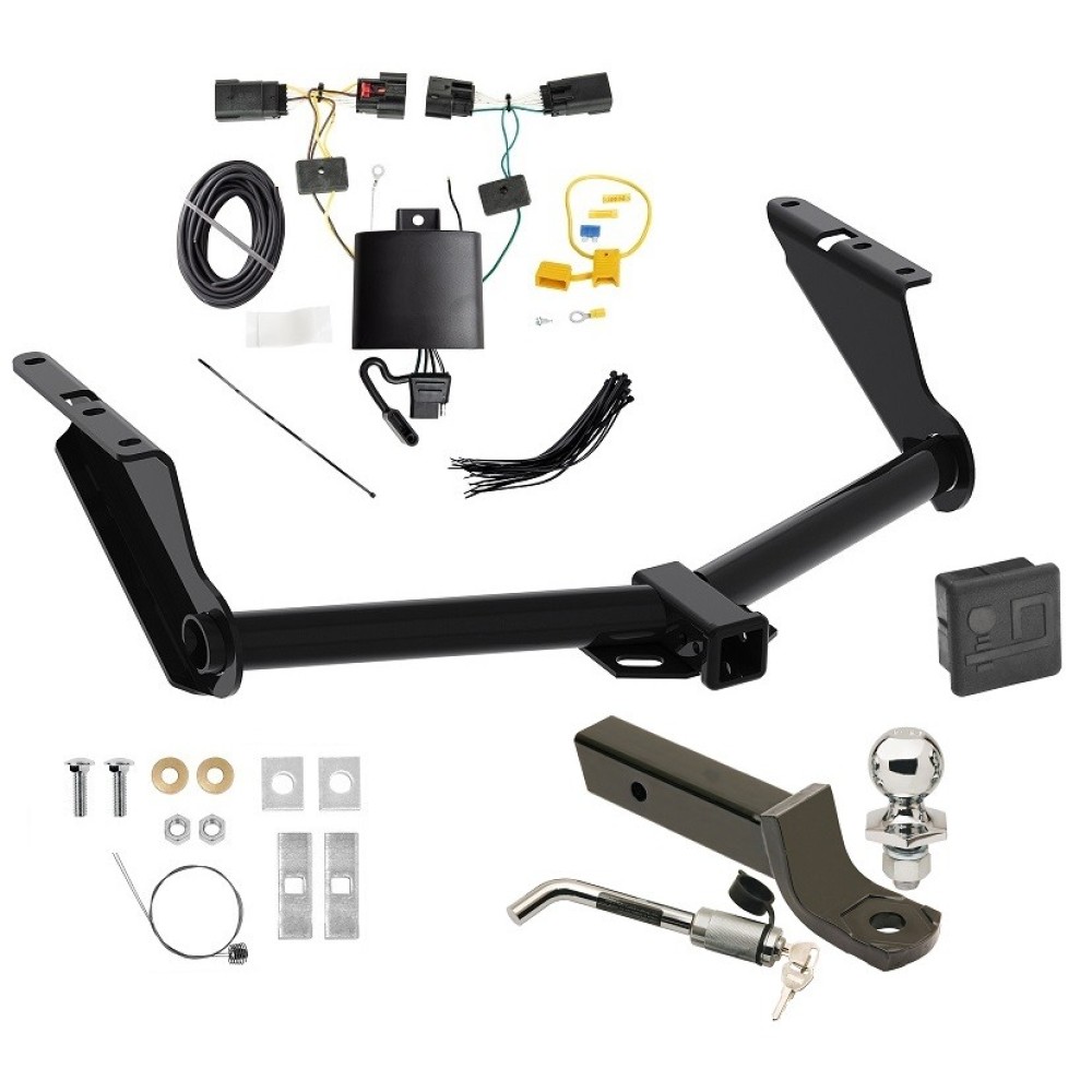 Custom Fit Trailer Hitch Wiring Harness (Plug & Play) 2" Drop Ball-Mount w/ Locking Pin/Clip 2" Chrome Ball Rubber Hitch Plug Cover Installation Hardware Installation Instructions 84310 118786 7005111 7010 Reese Trailer Tow Hitch 20-23 Jee Reese Trailer Tow Hitch For 20-24 Jeep Gladiator Deluxe Package Wiring 2" Ball Mount and Lock