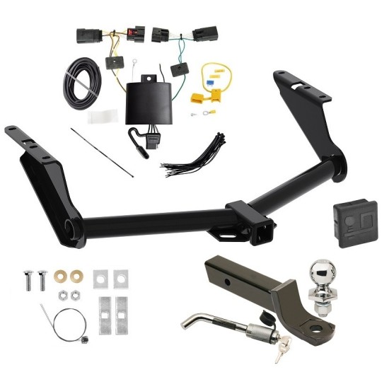 Custom Fit Trailer Hitch Wiring Harness (Plug & Play) 2" Drop Ball-Mount w/ Locking Pin/Clip 2" Chrome Ball Rubber Hitch Plug Cover Installation Hardware Installation Instructions 84310 118786 7005111 7010 Reese Trailer Tow Hitch 20-23 Jee Reese Trailer Tow Hitch For 20-24 Jeep Gladiator Deluxe Package Wiring 2" Ball Mount and Lock