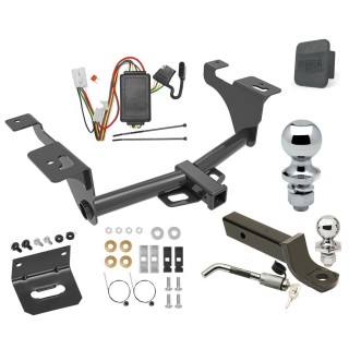Ultimate Tow Package For 20-24 Subaru Outback Wagon Trailer Hitch w/ Wiring 2" Drop Mount Dual 2" and 1-7/8" Ball Lock Bracket Cover 2" Receiver Reese