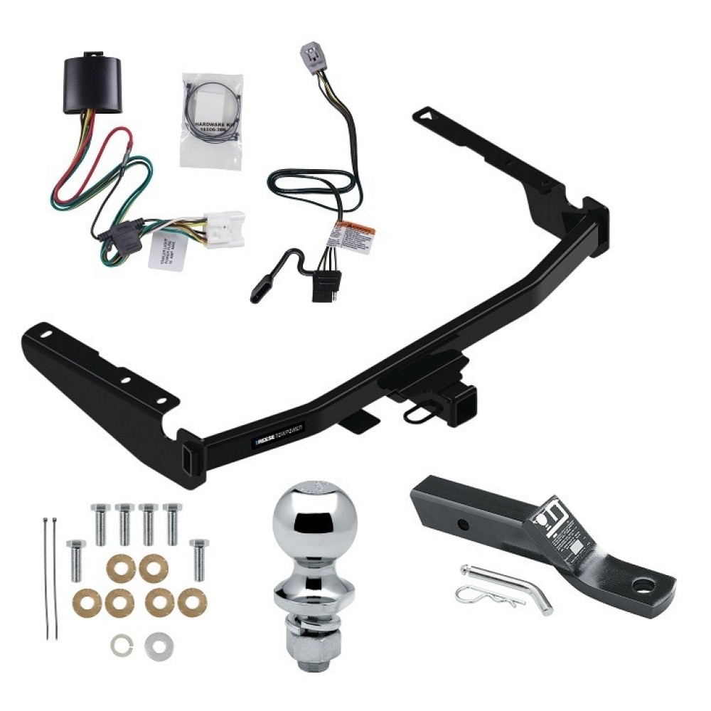 Custom Fit Trailer Hitch Wiring Harness (Plug & Play) 2" Drop Ball-Mount w/ Pin/Clip 1-7/8" Chrome Ball Installation Hardware Installation Instructions 84336 118827 23 63816 Reese Trailer Tow Hitch 20-23 Toyota Highlander 2" Receiver Co Reese Trailer Tow Hitch For 20-24 Toyota Highlander 2" Receiver Complete Package w/ Wiring and 1-7/8" Ball