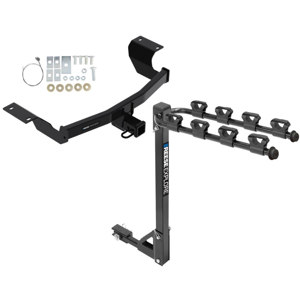 Custom Fit Trailer Hitch 4 Bike Carrier Installation Hardware Installation Instructions 84342 1393100G Reese Trailer Tow Hitch 17-23 Honda CR-V tilt away adult or child arms fold down carrier 17 18 19 20 21 22 23 2017 2018 2019 2020 2021 2022 2023 Reese Trailer Tow Hitch For 17-25 Honda CR-V tilt away adult or child arms fold down carrier