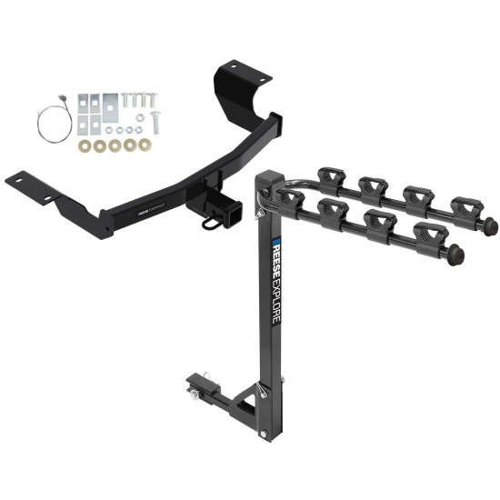 Custom Fit Trailer Hitch 4 Bike Carrier Installation Hardware Installation Instructions 84342 1393100G Reese Trailer Tow Hitch 17-23 Honda CR-V tilt away adult or child arms fold down carrier 17 18 19 20 21 22 23 2017 2018 2019 2020 2021 2022 2023 Reese Trailer Tow Hitch For 17-25 Honda CR-V tilt away adult or child arms fold down carrier