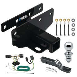 Reese Trailer Tow Hitch For 07-17 Jeep Wrangler 2018 Wrangler JK Except w/Right Hand Drive 2" Receiver Complete Package w/ Wiring and 1-7/8" Ball Reese Trailer Tow Hitch For 07-17 Jeep Wrangler 2018 Wrangler JK Except w/Right Hand Drive 2" Receiver Complete Package w/ Wiring and 1-7/8" Ball
