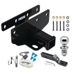 Reese Trailer Tow Hitch For 07-17 Jeep Wrangler 2018 JK Right Hand Drive Class 3 2" Receiver Complete Package w/ Wiring and 1-7/8" Ball Reese Trailer Tow Hitch For 07-17 Jeep Wrangler 2018 JK Right Hand Drive Class 3 2" Receiver Complete Package w/ Wiring and 1-7/8" Ball