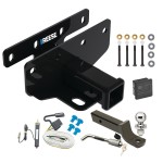 Custom Fit Trailer Hitch Wiring Harness (Requires Splicing) 2" Drop Ball-Mount w/ Locking Pin/Clip 2" Chrome Ball Rubber Hitch Plug Cover Installation Hardware Installation Instructions 84382 20252 7005111 7010 Reese Trailer Tow Hitch 07-17 Jee Reese Trailer Tow Hitch For 07-17 Jeep Wrangler 2018 JK Right Hand Drive Deluxe Package Wiring 2" Ball Mount and Lock
