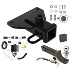 Custom Fit Trailer Hitch Wiring Harness (Plug & Play) 2" Drop Ball-Mount w/ Locking Pin/Clip 2" Chrome Ball Rubber Hitch Plug Cover Installation Hardware Installation Instructions 84384 118786 7005111 7010 Reese Trailer Tow Hitch 20-23 Jee Reese Trailer Tow Hitch For For 20-25 Jeep Gladiator Deluxe Package Wiring 2" Ball Mount and Lock
