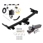 Custom Fit Trailer Hitch Wiring Harness (Plug & Play) 2" Drop Ball-Mount w/ Pin/Clip 2" Chrome Ball Installation Hardware Installation Instructions 84392 118779 21536 Reese Trailer Tow Hitch 19-23 Jeep Cherokee Trailhawk Complete Package Wir Reese Trailer Tow Hitch For 19-23 Jeep Cherokee Trailhawk Complete Package w/ Wiring and 2" Ball