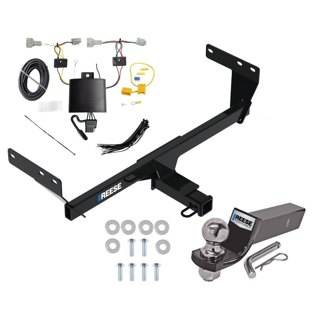 Tow Package For 21-24 Nissan Rogue Trailer Hitch w/ Wiring 2" Drop Mount 2" Ball 2" Receiver Reese Tow Package For 21-24 Nissan Rogue Trailer Hitch w/ Wiring 2" Drop Mount 2" Ball 2" Receiver Reese