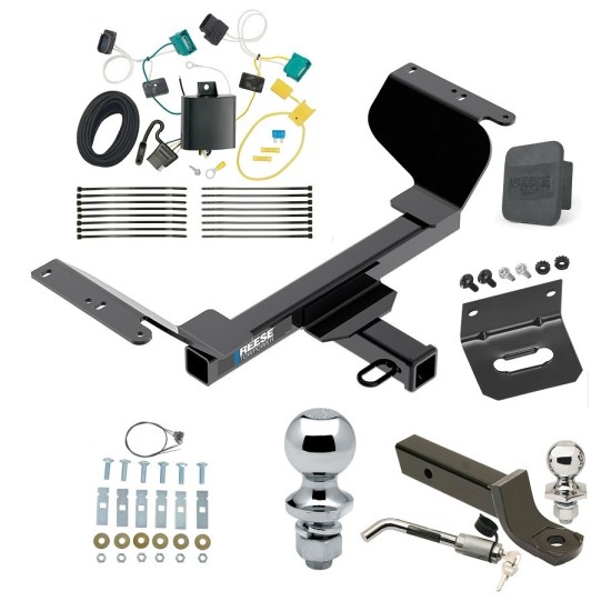 Custom Fit Trailer Hitch Wiring Harness (Plug & Play) 2" Drop Ball-Mount w/ Locking Pin/Clip 2" Chrome Ball 4-Flat Mounting Bracket 1-7/8" Chrome Ball Rubber Hitch Plug Cover Installation Hardware Installation Instructions 84419 118750 Ultimate Tow Package For 18-21 Chevrolet Equinox Trailer Hitch w/ Wiring 2" Drop Mount Dual 2" and 1-7/8" Ball Lock Bracket Cover 2" Receiver Reese