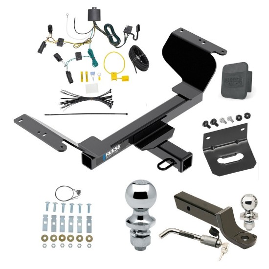 Custom Fit Trailer Hitch Wiring Harness (Plug & Play) 2" Drop Ball-Mount w/ Locking Pin/Clip 2" Chrome Ball 4-Flat Mounting Bracket 1-7/8" Chrome Ball Rubber Hitch Plug Cover Installation Hardware Installation Instructions 84419 118764 Ultimate Tow Package For 18-24 GMC Terrain Trailer Hitch w/ Wiring 2" Drop Mount Dual 2" and 1-7/8" Ball Lock Bracket Cover 2" Receiver Reese
