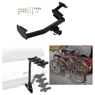 Custom Fit Trailer Hitch 4 Bike Carrier Installation Hardware Installation Instructions 84420 63124 Reese Trailer Hitch 4 Bike Rack 20-23 Hyundai Palisade KIA Telluride Approved Recreational Offroad Use Carrier Adult Woman or Child Bicycles Foldable 20 2 Trailer Hitch w/ 4 Bike Rack For 20-24 Hyundai Palisade KIA Telluride Approved for Recreational & Offroad Use Carrier for Adult Woman or Child Bicycles Foldable