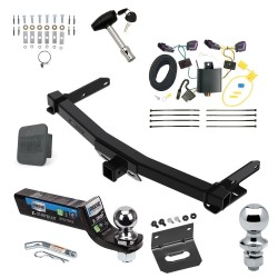 Ultimate Class 4 7.5K Tow Package For 14-24 Dodge Durango Trailer Hitch w/ Wiring 2" Drop Mount Dual 2" and 1-7/8" Ball Lock Bracket Cover 2" Receiver Reese