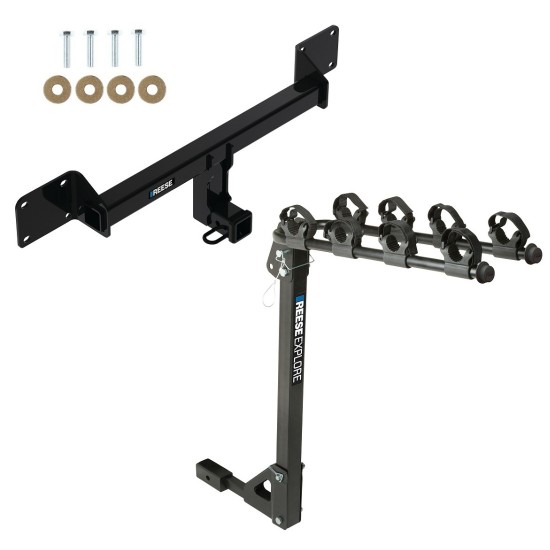 Custom Fit Trailer Hitch 4 Bike Carrier Installation Hardware Installation Instructions 84436 1393100G Reese Trailer Tow Hitch 21-23 Bronco Sport Tilt Away Adult or Child Arms Fold Down Carrier 21 22 23 2021 Reese Trailer Tow Hitch For 21-23 Ford Bronco Sport Tilt Away Adult or Child Arms Fold Down Carrier