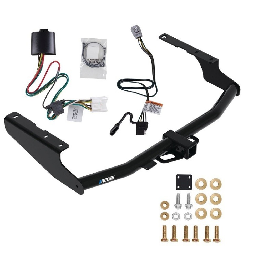 Reese Trailer Tow Hitch For 20-23 Toyota Highlander (Except with Dual Exhaust and XSE) w/ Wiring Harness Kit Reese Trailer Tow Hitch For 20-23 Toyota Highlander (Except with Dual Exhaust and XSE) w/ Wiring Harness Kit