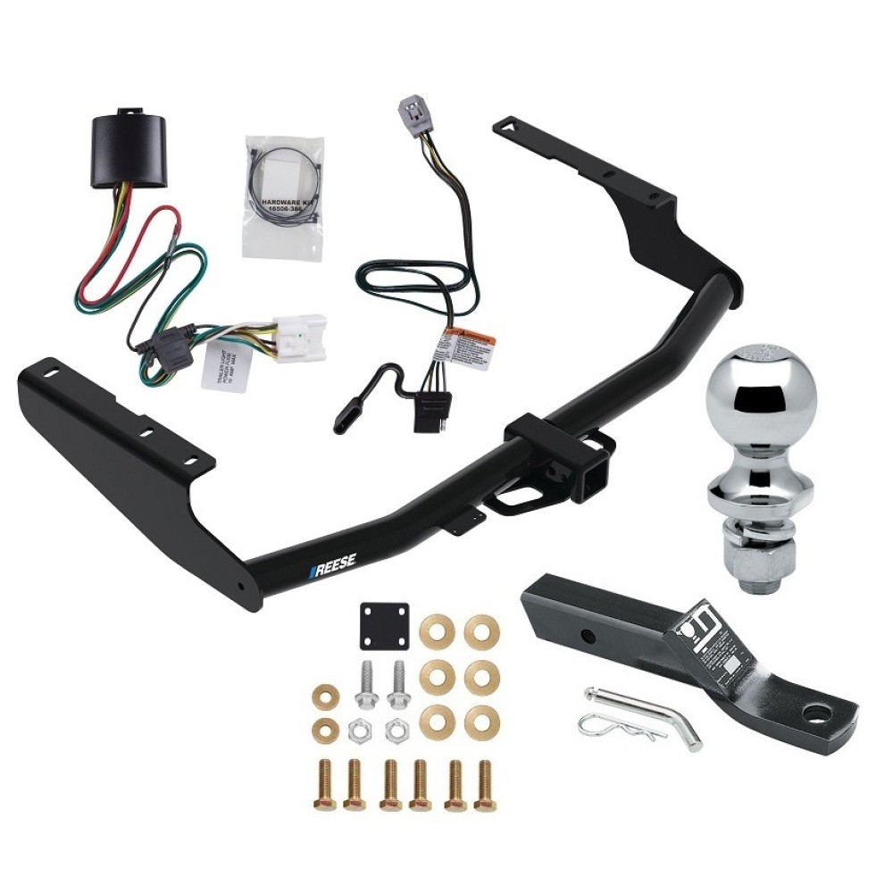 Reese Trailer Tow Hitch For 20-23 Toyota Highlander (Except with Dual Exhaust and XSE) w/ Wiring Harness Kit and 1-7/8" Ball Reese Trailer Tow Hitch For 20-23 Toyota Highlander (Except with Dual Exhaust and XSE) w/ Wiring Harness Kit and 1-7/8" Ball
