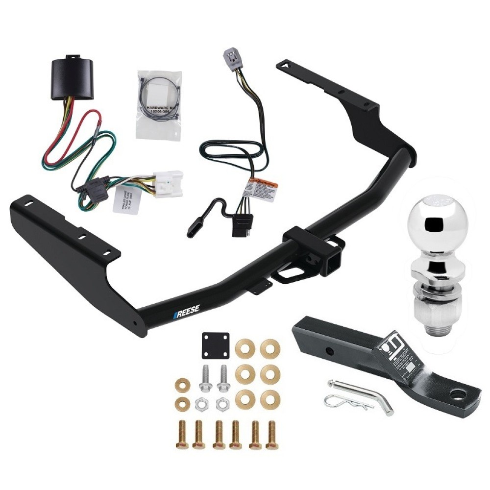 Reese Trailer Tow Hitch For 20-23 Toyota Highlander (Except with Dual Exhaust and XSE) Complete Package w/ Wiring Harness Kit and 2" Ball Reese Trailer Tow Hitch For 20-23 Toyota Highlander (Except with Dual Exhaust and XSE) Complete Package w/ Wiring Harness Kit and 2" Ball