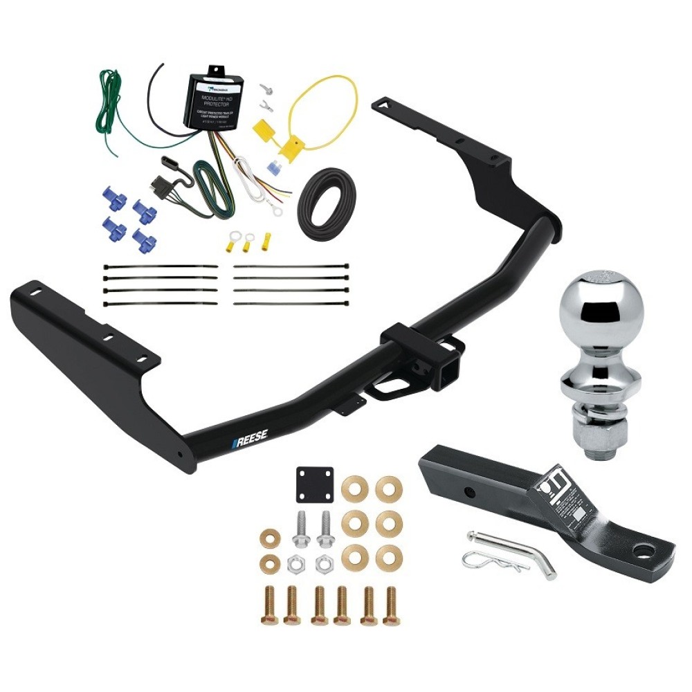 Custom Fit Trailer Hitch Wiring Harness (Requires Splicing) 2" Drop Ball-Mount w/ Pin/Clip 1-7/8" Chrome Ball Installation Hardware Installation Instructions 84439 119148 23 63816 Reese Trailer Tow Hitch 18-21 Lexus Rx350L (Except with Dual Exha Reese Trailer Tow Hitch For 18-21 Lexus Rx350L (Except with Dual Exhaust) Complete Package w/ Wiring Harness Kit and 1-7/8" Ball