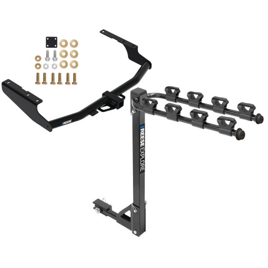 Reese Trailer Tow Hitch For 18-21 Lexus Rx350L 14-23 Toyota Highlander (Except with Dual Exhaust and XSE) Tilt Away Adult or Child Arms Fold Down 4 Bike Carrier Reese Trailer Tow Hitch For 18-21 Lexus Rx350L 14-23 Toyota Highlander (Except with Dual Exhaust and XSE) Tilt Away Adult or Child Arms Fold Down 4 Bike Carrier