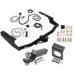 Trailer Hitch Tow Package w/ 7-Way RV Wiring For 20-23 Toyota Highlander Except XSE w/ 2" Drop Mount 2" Ball Class 4 2" Receiver Reese Trailer Hitch Tow Package w/ 7-Way RV Wiring For 20-23 Toyota Highlander Except XSE w/ 2" Drop Mount 2" Ball Class 4 2" Receiver Reese
