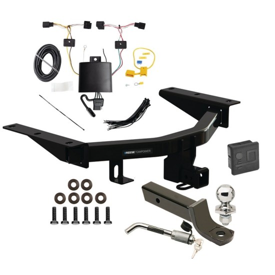 Custom Fit Trailer Hitch Wiring Harness (Plug & Play) 2" Drop Ball-Mount w/ Locking Pin/Clip 2" Chrome BallRubber Hitch Plug Cover Installation Hardware Installation Instructions 84453 118839 7005111 7010 Reese Trailer Hitch 22-23 Acura MDX Reese Trailer Hitch For 22-25 Acura MDX Class 4 Deluxe Package Wiring 2" Ball Mount and Lock