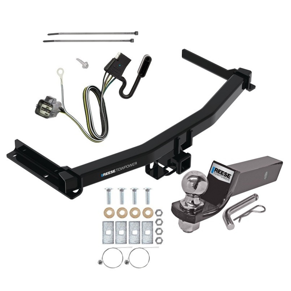 Custom Fit Trailer Hitch Wiring Harness (Plug & Play) 2" Drop Ball-Mount w/ Pin/Clip 2" Chrome Ball Installation Hardware Installation Instructions 84499 118720 21536 Reese Towpower Trailer Tow Hitch 20-23 Cadillac XT6 Complete Package Wiri Reese Trailer Tow Hitch For 20-24 Cadillac XT6 Complete Package w/ Wiring and 2" Ball