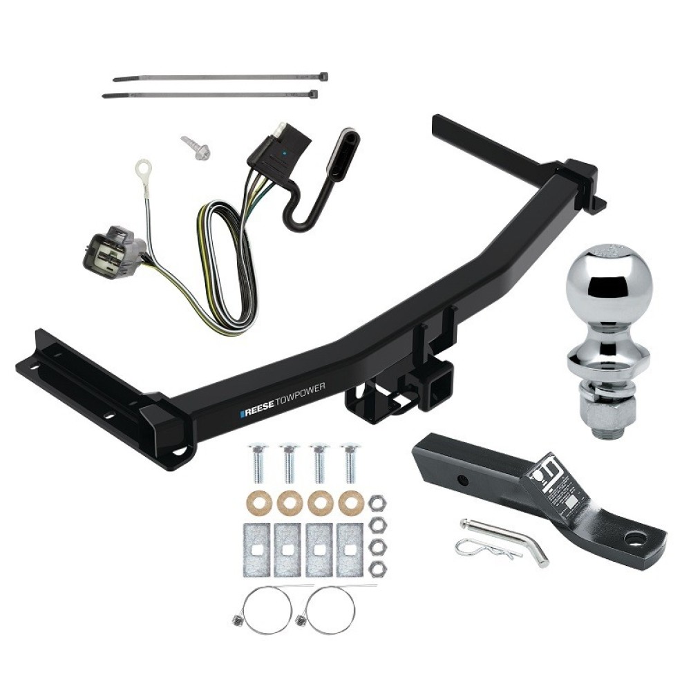 Custom Fit Trailer Hitch Wiring Harness (Plug & Play) 2" Drop Ball-Mount w/ Pin/Clip 1-7/8" Chrome Ball Installation Hardware Installation Instructions 84499 118720 23 63816 Reese Towpower Trailer Tow Hitch 20-23 Cadillac XT6 Class 3 2& Reese Trailer Tow Hitch For 20-24 Cadillac XT6 Class 3 2" Receiver Complete Package w/ Wiring and 1-7/8" Ball