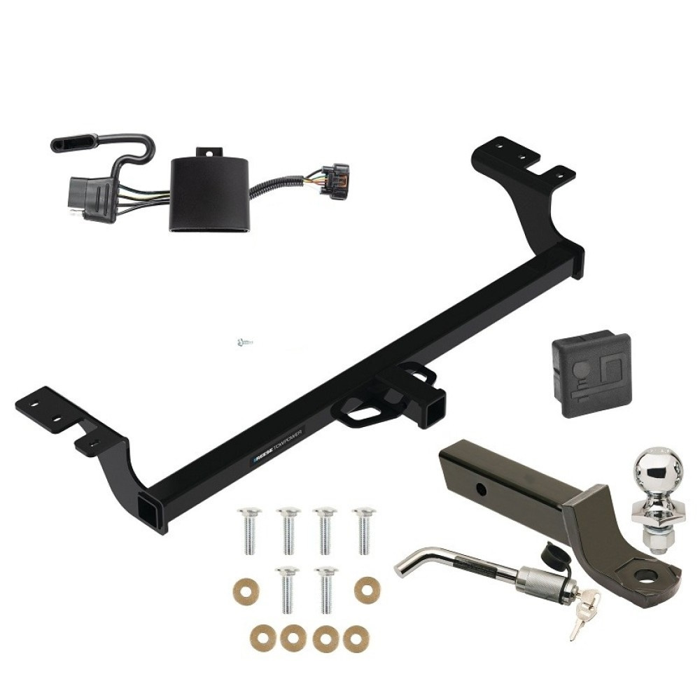 Custom Fit Trailer Hitch Wiring Harness (Plug & Play) 2" Drop Ball-Mount w/ Locking Pin/Clip 2" Chrome Ball Rubber Hitch Plug Cover Installation Hardware Installation Instructions 84511 118784 7005111 7010 Reese Towpower Trailer Tow Hitch Reese Trailer Tow Hitch For 22-24 KIA Carnival Deluxe Package Wiring 2" Ball Mount and Lock