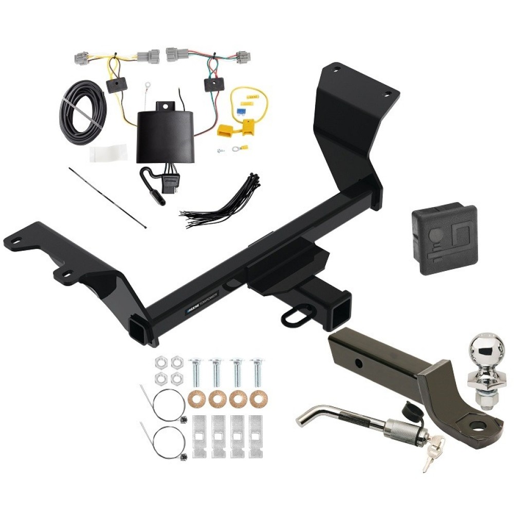 Reese Trailer Tow Hitch For 18-24 Nissan Kicks Deluxe Package Wiring 2" Ball Mount and Lock Reese Trailer Tow Hitch For 18-24 Nissan Kicks Deluxe Package Wiring 2" Ball Mount and Lock