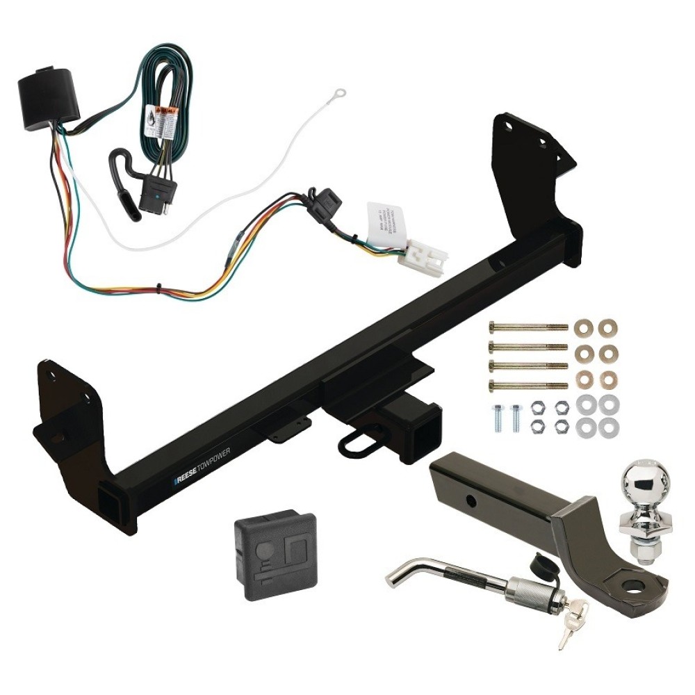 Custom Fit Trailer Hitch Wiring Harness (Plug & Play) 2" Drop Ball-Mount w/ Locking Pin/Clip 2" Chrome Ball Rubber Hitch Plug Cover Installation Hardware Installation Instructions 84523 118848 7005111 7010 Reese Trailer Tow Hitch 22-23 Mitsu Reese Trailer Tow Hitch For 22-24 Mitsubishi Eclipse Cross Deluxe Package Wiring 2" Ball Mount and Lock