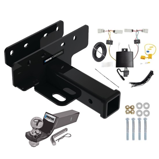 Custom Fit Trailer Hitch Wiring Harness (Plug & Play) 2" Drop Ball-Mount w/ Pin/Clip 2" Chrome Ball Installation Hardware Installation Instructions 84527 118849 21536 Reese Towpower Trailer Tow Hitch 21-23 Bronco w/LED Taillights Complete P Reese Trailer Tow Hitch For 21-24 Ford Bronco w/LED Taillights Complete Package w/ Wiring and 2" Ball