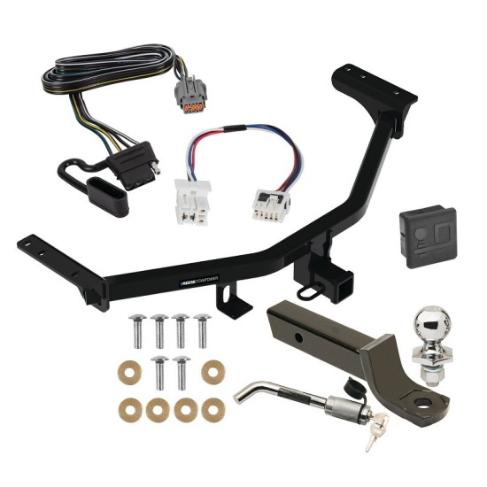 Custom Fit Trailer Hitch Wiring Harness (Plug & Play) 2" Drop Ball-Mount w/ Locking Pin/Clip 2" Chrome Ball Rubber Hitch Plug Cover Installation Hardware Installation Instructions 84531 118850 7005111 7010 Reese Towpower Trailer Tow Hitch 2 Reese Trailer Tow Hitch For 22-23 Nissan Pathfinder 2022 Infiniti QX60 Deluxe Package Wiring 2" Ball Mount and Lock