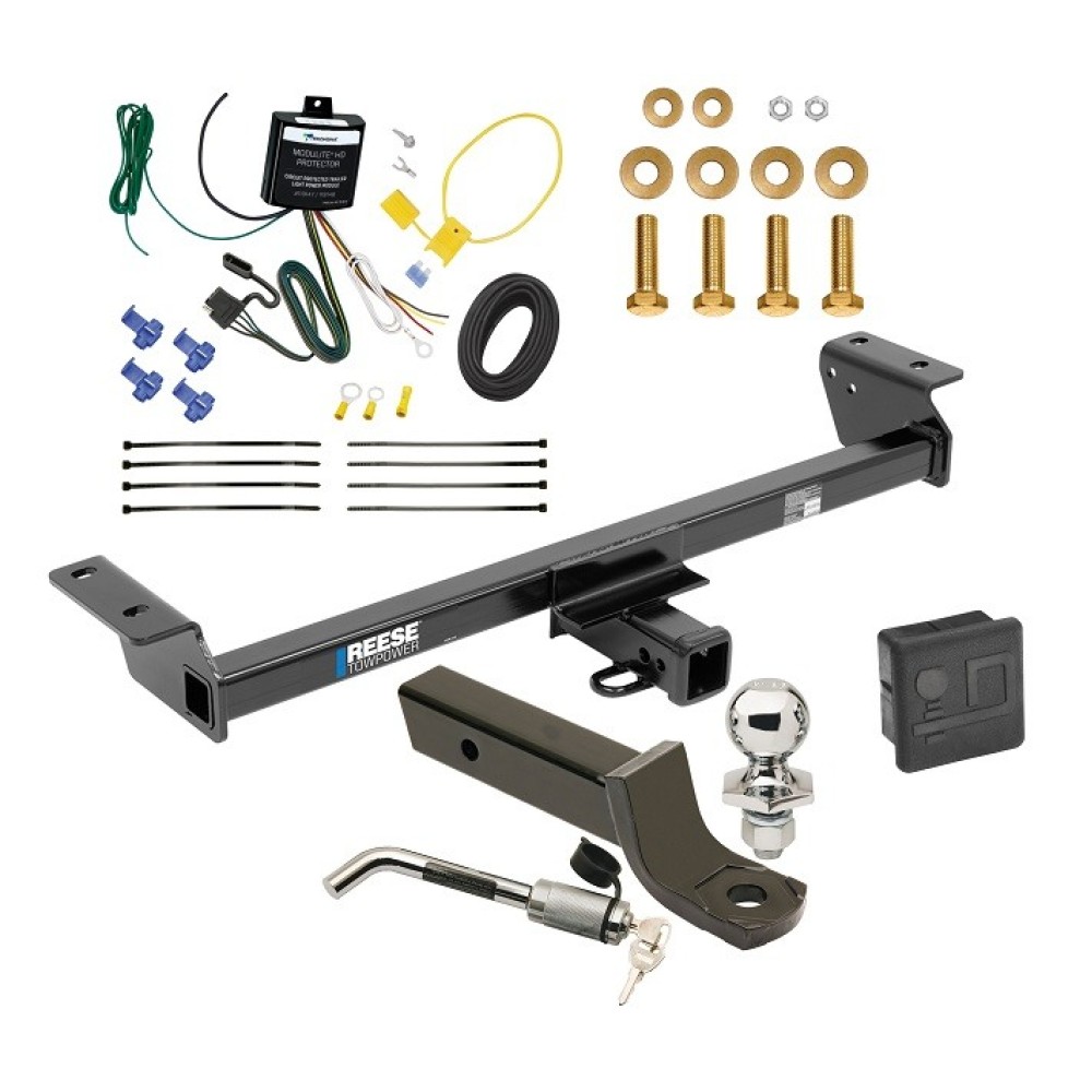 Custom Fit Trailer Hitch Wiring Harness (Requires Splicing) 2" Drop Ball-Mount w/ Locking Pin/Clip 2" Chrome Ball Rubber Hitch Plug Cover Installation Hardware Installation Instructions 84540 119148 7005111 7010 Reese Trailer Tow Hitch 22-22 Lex Reese Trailer Tow Hitch For 22-22 Lexus RX350 Deluxe Package Wiring 2" Ball Mount and Lock
