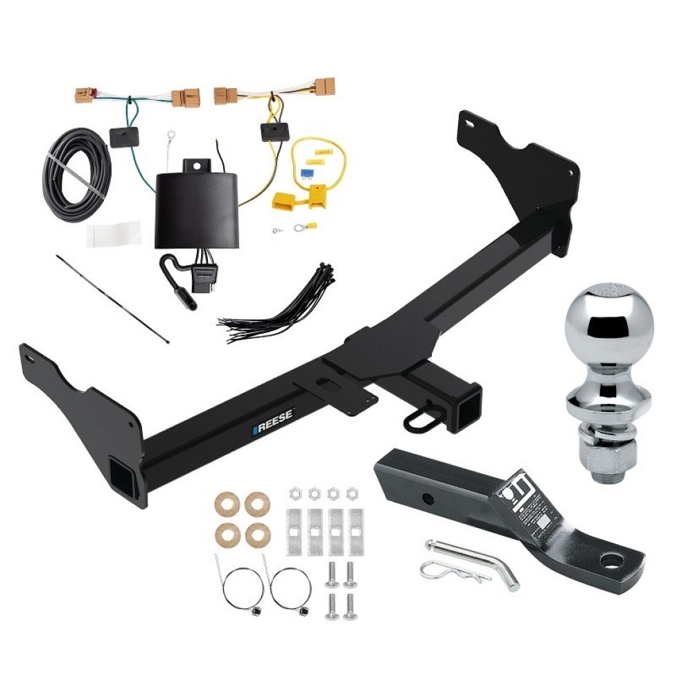 Custom Fit Trailer Hitch Wiring Harness (Plug & Play) 2" Drop Ball-Mount w/ Pin/Clip 1-7/8" Chrome Ball Installation Hardware Installation Instructions 84551 118811 23 63816 Reese Towpower Trailer Tow Hitch 18-23 Volkswagen Tiguan Class 3 2& Reese Trailer Tow Hitch For 18-23 Volkswagen Tiguan Class 3 2" Receiver Complete Package w/ Wiring and 1-7/8" Ball