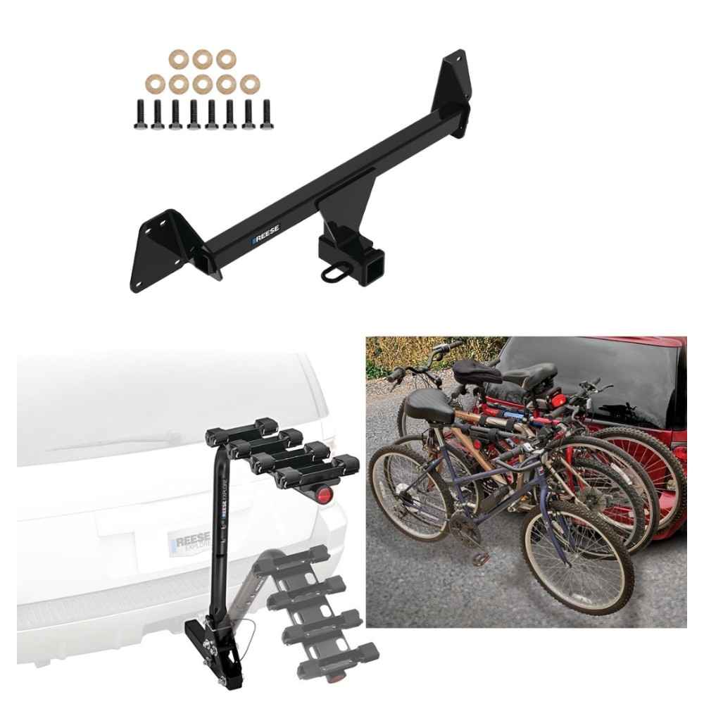 Custom Fit Trailer Hitch 4 Bike Carrier Installation Hardware Installation Instructions 84553 63124 Reese Towpower Trailer Hitch 4 Bike Rack 22-23 Toyota Corolla Cross Approved Recreational Offroad Use Carrier Adult Woman or Child Bicycles Foldable 22 23 Trailer Hitch w/ 4 Bike Rack For 22-23 Toyota Corolla Cross Approved for Recreational & Offroad Use Carrier for Adult Woman or Child Bicycles Foldable