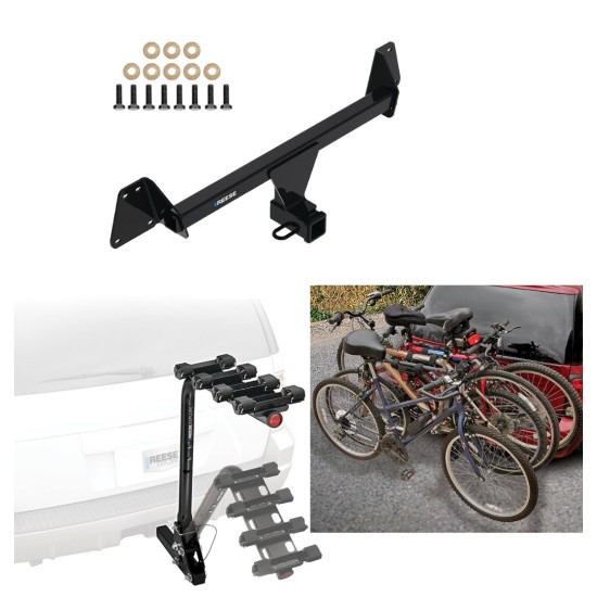 Custom Fit Trailer Hitch 4 Bike Carrier Installation Hardware Installation Instructions 84553 63124 Reese Towpower Trailer Hitch 4 Bike Rack 22-23 Toyota Corolla Cross Approved Recreational Offroad Use Carrier Adult Woman or Child Bicycles Foldable 22 23 Trailer Hitch w/ 4 Bike Rack For 22-23 Toyota Corolla Cross Approved for Recreational & Offroad Use Carrier for Adult Woman or Child Bicycles Foldable