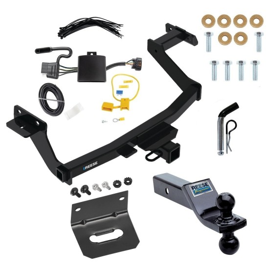 For 2022-2024 Hyundai Santa Cruz Trailer Hitch kit by: Reese For 2022-2024 Hyundai Santa Cruz Trailer Hitch Tow PKG w/ 4-Flat Wiring Harness + Dual Ball Ball Mount 1-7/8" & 2" Trailer Balls + Pin/Clip + Wiring Bracket By Reese Towpower