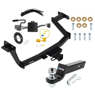 For 2022-2024 Hyundai Santa Cruz Trailer Hitch Tow PKG w/ 4-Flat Wiring + Starter Kit Ball Mount w/ 2" Drop & 2" Ball By Reese Towpower