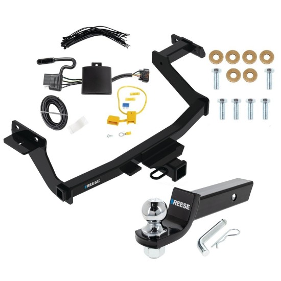 For 2022-2024 Hyundai Santa Cruz Trailer Hitch kit by: Reese For 2022-2024 Hyundai Santa Cruz Trailer Hitch Tow PKG w/ 4-Flat Wiring + Starter Kit Ball Mount w/ 2" Drop & 2" Ball By Reese Towpower