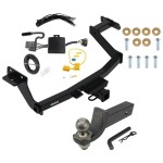 For 2022-2024 Hyundai Santa Cruz Trailer Hitch kit by: Reese For 2022-2024 Hyundai Santa Cruz Trailer Hitch Tow PKG w/ 4-Flat Wiring + Interlock Tactical Starter Kit w/ 2" Drop & 2" Ball By Reese Towpower