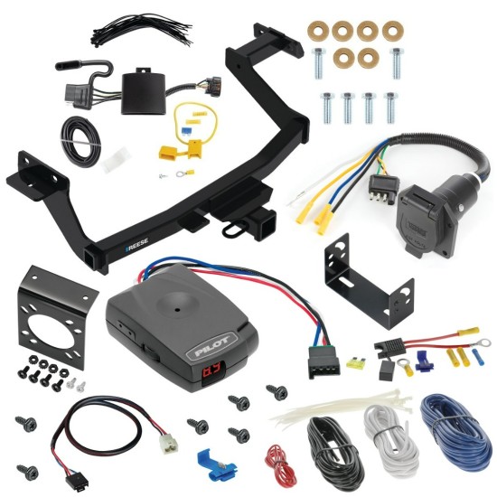 For 2022-2024 Hyundai Santa Cruz Trailer Hitch kit by: Reese For 2022-2024 Hyundai Santa Cruz Trailer Hitch Tow PKG w/ Pro Series Pilot Brake Control + Plug & Play BC Adapter + 7-Way RV Wiring By Reese Towpower