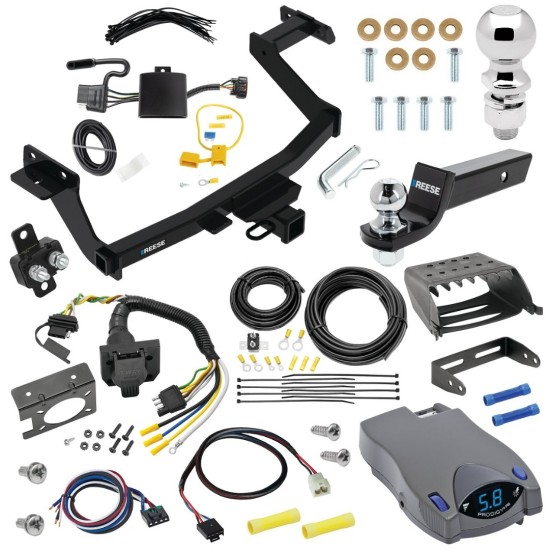For 2022-2024 Hyundai Santa Cruz Trailer Hitch kit by: Reese For 2022-2024 Hyundai Santa Cruz Trailer Hitch Tow PKG w/ Tekonsha Prodigy P2 Brake Control + Plug & Play BC Adapter + 7-Way RV Wiring + 2" & 2-5/16" Ball & Drop Mount By Reese Towpower