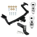 For 2022-2024 Hyundai Santa Cruz Trailer Hitch Tow PKG w/ Ball Mount w/ 4" Drop + 2" Ball + 2-5/16" Ball By Reese Towpower